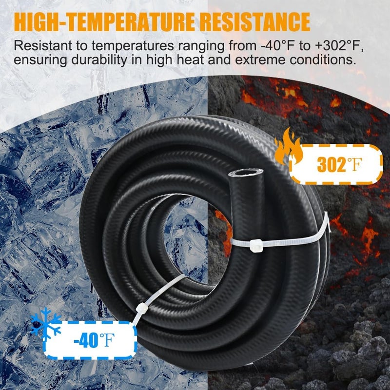 CHOIMOON 5/16 Fuel Injection Hose 8mm Transmission Cooler Hose 20FT High Pressure Gas Line For Conveying Gasoline, E-85, E10, Diesel, Oil, Coolant, And Bio-Diesel Fuels - Image 5